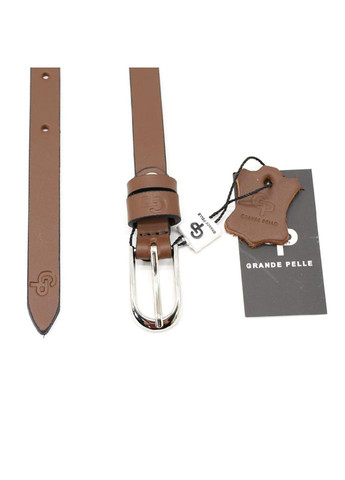 Ремень женский тонкий 1232040033 светло-коричневого цвета. Grande Pelle (329147271)