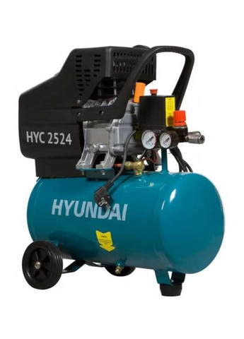 Компрессор воздушный HYC 2524 (1.8 кВт, 24 л, 248 л/мин) масляный, одноцилиндровый (22859) Hyundai (264208498)