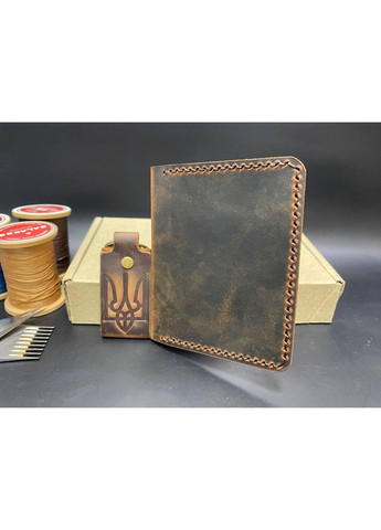 Обложка на ID Паспорт или Автодокументы из натуральной кожи Ручной работы Коричневый Цвет. Обложка на Права No Brand (356508881)