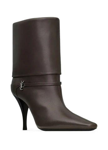Коричневые демисезонная ботильоны Saint Laurent