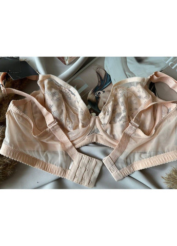 Пудровый лифчик чашка d без поролона на 4 размер пудра Acousma