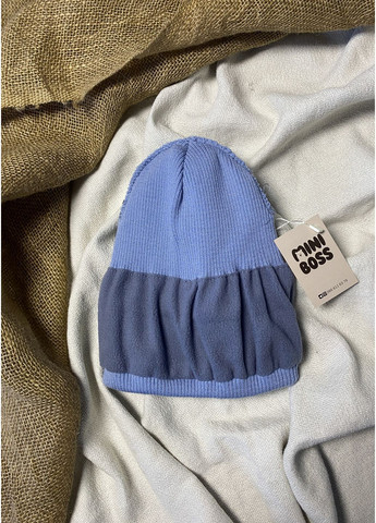 Двухслойная шапка для детей и подростков с отворотом, утеплённая флисом, для холодной осени и зимы Talvi Твіст (370369514)