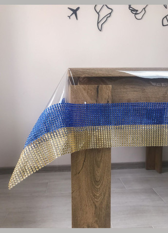 Силіконова скатертина з Синьо-золотою стразовою стрічкою Royal House (315145068)