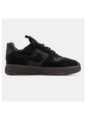 Темно-коричневые демисезонные кроссовки мужские Nike Air Force 1 Wild