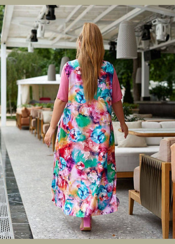 Рожева повсякденний сукня вільна довга  popluzhnaya