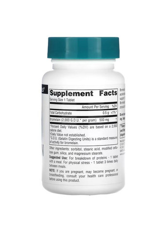 Бромелайн 500мг,, 60 таблеток Source Naturals (326054474)