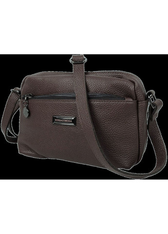 Сумка жіноча темно-коричнева, шкіряна, 25х17х10 см, на плече Borsacomoda (372692713)