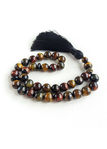 Чотки з Тигрового ока Бичачого ока Соколінного ока 33 намистини d 10мм No Brand (331293582)