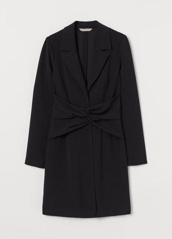 Черное кэжуал платье H&M однотонное