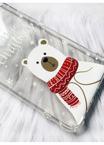 Чехол с утолщенными углами на Samsung Galaxy A10s/A107 Мишка. С Рождеством (принт 146) Creative (362967514)