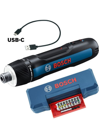 Аккумуляторная отвертка GO 3 Professional (3.6В, 5 Нм, 2 Ач) + набор бит (8 шт) кейс (25631) Bosch (329742749)