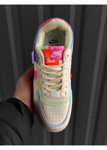 КРОСІВКИ ЖІНОЧІ NIKE AIR FORCE 1 SHADOW WHITE/PINK НАЙК АІР ФОРС 1 БІЛІ No Brand білі демісезони (391017890)