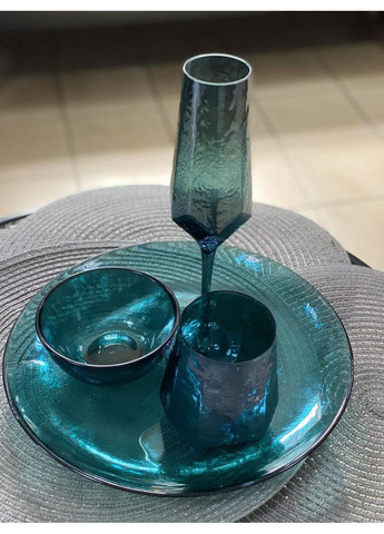 Бокал для шампанского Зеркальная бирюза 2374017-1 200 мл Olens (368761859)