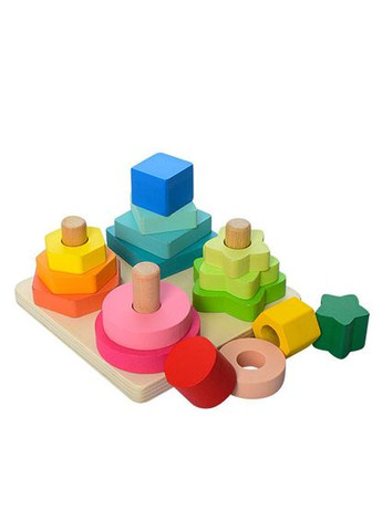Розвиваючий набір Геометрика MD 1190 дерев'яний Metr+ (365866033)