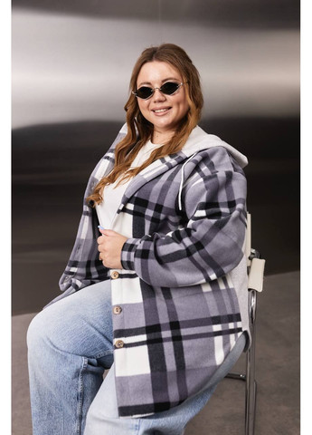 Серая рубашка в клетку Vione с длинным рукавом