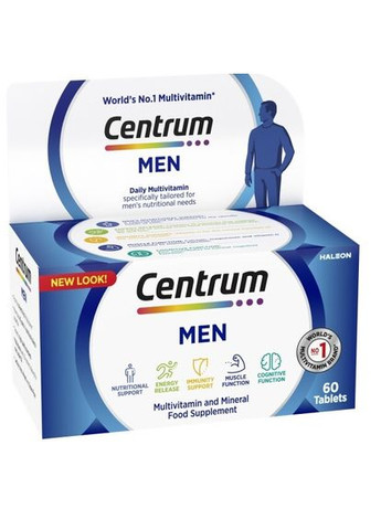 Мультивітамінний комплекс для чоловіків Men Multivitamins and Minerals (60 таблеток на 60 днів) Centrum (280265937)