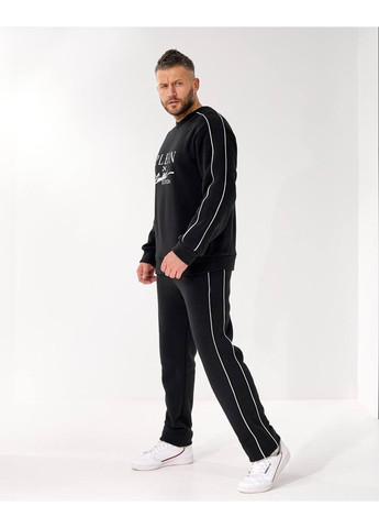 Черный костюм мужской на флисе черного цвета. No Brand С 1497 065