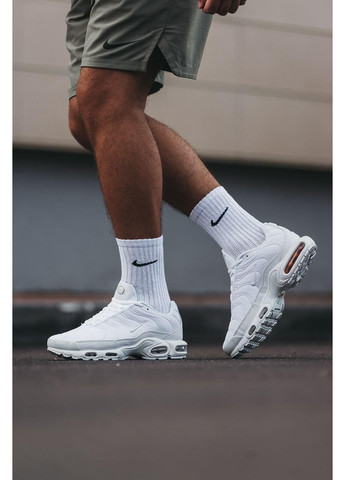 Білі Осінні кросівки чоловічі nike air max tn full white найк аір макс тн плюс No Brand