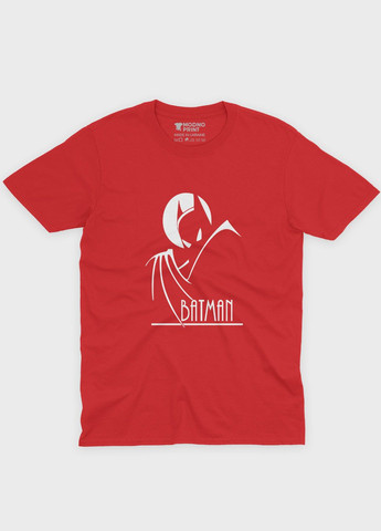 Красная демисезонная футболка для девочки с принтом супергероя - бэтмен (ts001-1-sre-006-003-018-g) Modno