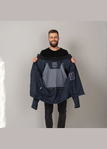 Синяя демисезонная мужская куртка осенняя большого размера SK