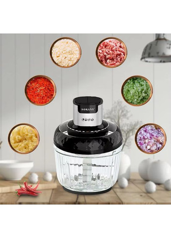 Подрібнювач 2 в 1 блендер з 4 лезами з нержавіючої сталі з 2 швидкостями (BM480) Sokany (372603081)