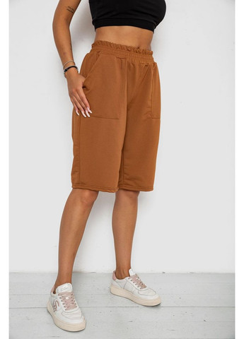Шорти жіночі однотонні, колір коричневий, 238R119 Ager (358516667)