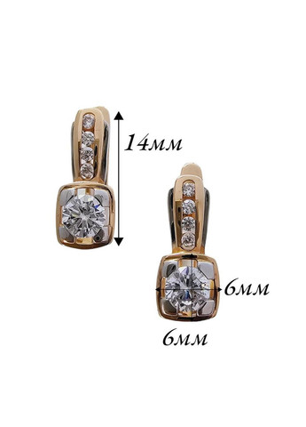 Золоті жіночі сережки з цирконієм 700692-1с Харківська ювелірна фабрика (355795805)