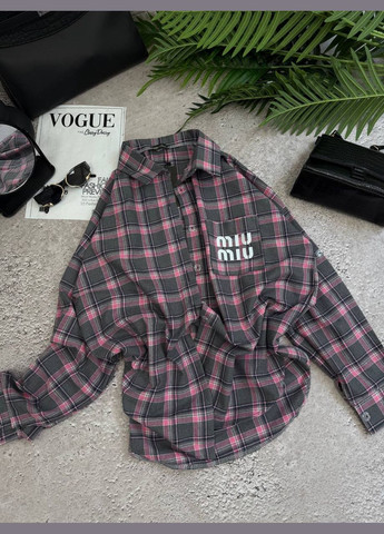 Сорочка у клітинку фланель MIU MIU No Brand (346814686)
