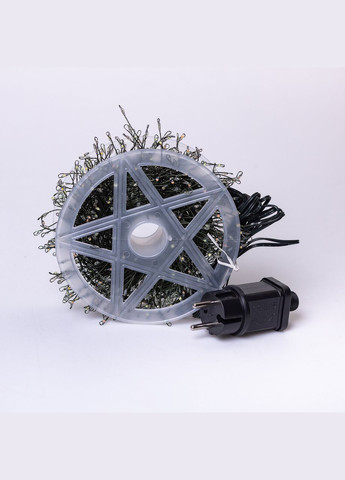 Гирлянда роса мишура 30 метров хвойная лапа 640 led светодиодов зеленый провод белая Garlando (315635954)