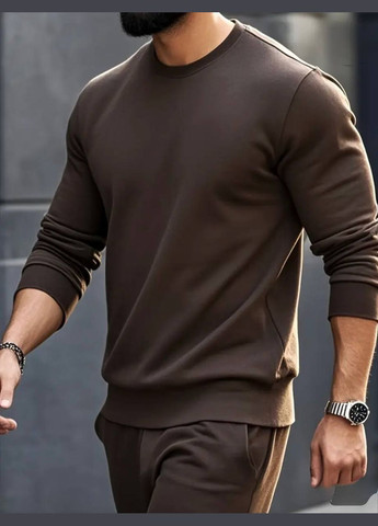 Коричневий демісезонний костюм двонитка стильний якісний No Brand