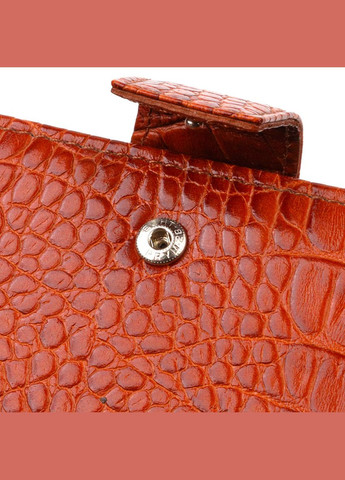 Лаковане вертикальне чоловіче портмоне з натуральної фактурної шкіри з тисненням під крокодила 21719 Коричневе Canpellini (329150223)