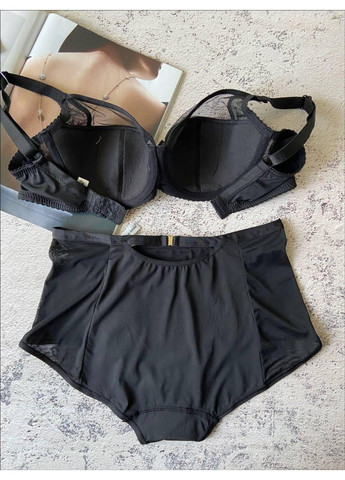 Чорний чорна жіноча білизна комплект на чашку d (четвертий розмір грудей) Lanny Mode