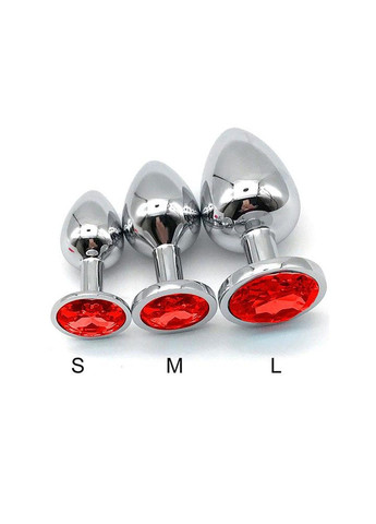 Набор прозрачных стальных анальных пробок - 3 шт. (S/M/L) – Анальные игрушки No Brand (288538941)