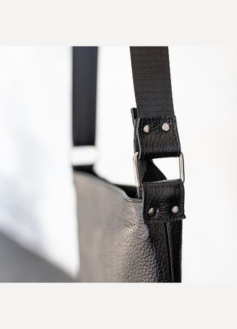 Сумка мужская через плечо, барсетка из натуральной кожи вместительная, черная No Brand (354721955)