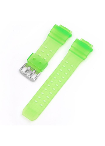 Ремешок для часов Casio G-Shock полупрозрачный светло-зеленый унисекс с пряжкой классический для замены ремня ProDobro (367267151)