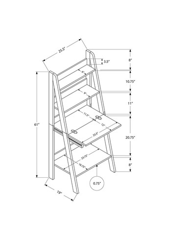 Секретер з дерева Гавана мокко (СРР-000110) No Brand (328082390)