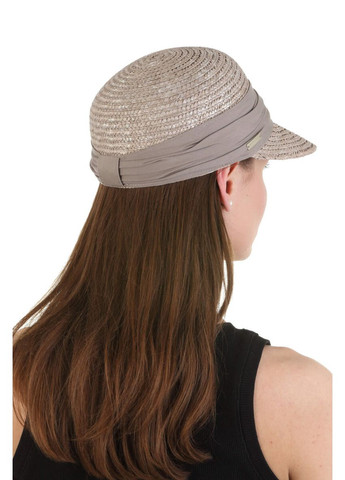 Кепка жокейка солом'яна сіра (SC52162) Seeberger (295637945)