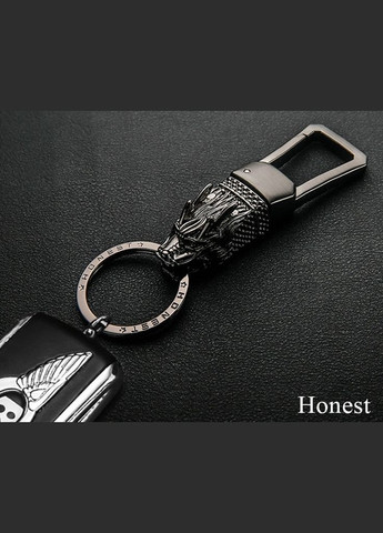 Брелок автомобільний на ключі сталевий надійний карабін Honest DM2-Чер (334727270)