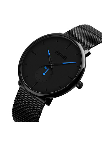 Годинник кварцовий чоловічий з нержавіючим ремінцем водонепроникні стильні стрілочні чорні ProDobro (367265470)