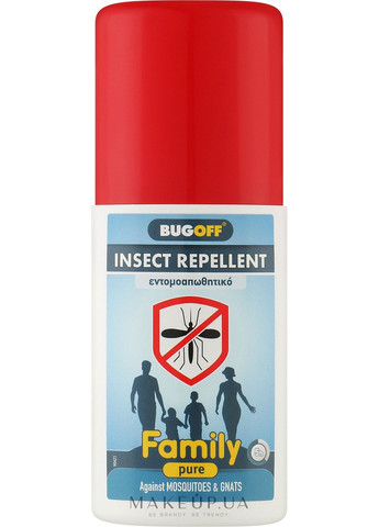 Спрей от укусов насекомых "Семейный" Bug Off Insect Repellent Family Pure 100ml (1206618-31159120) Madis (368634346)