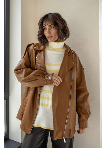 Светло-коричневая демисезонная куртка pilot удлиненная, цвет светло-коричневый milirud