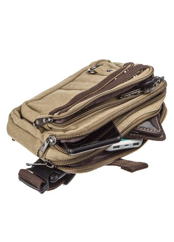 Текстильна бананка на Vintage Vintage з кишенями для подорожей хакі (sku_20081) No Brand (329901816)