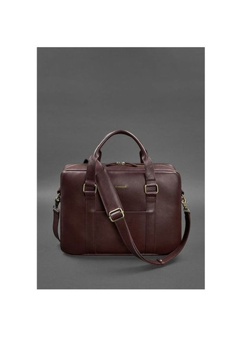 Сумка через плече жіноча для ноутбука та документів шкіряна Бордовий BlankNote (302007679)