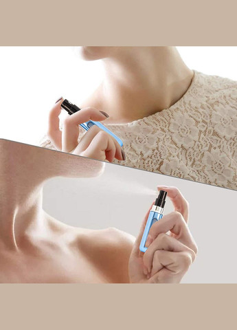 Многоразовый алюминиевый флакон-атомайзер для духов с пульверизатором и заправкой снизу 5 мл черный No Brand (346122742)