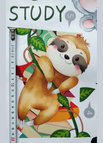 Наклейка на стену Звери с друзьями у дерева (лист 60 х 90 см) Б3966 No Brand (302243025)