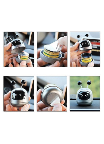Ароматизатор в автомобіль Робот-Андроїд освіжувач повітря в машину Сірий (R051143) No Brand (330778704)
