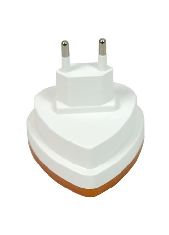 Неоновий світильник нічник Сердечко з датчиком світла DL в розетку жовтий Led (307471445)