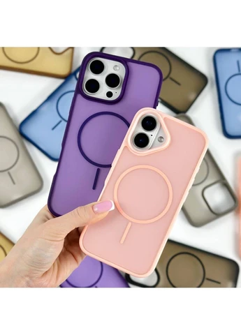 Силіконовий чохол Matte Color Case With Magnetic Thin Circle для iPhone 12/12 Pro No Brand (382918996)