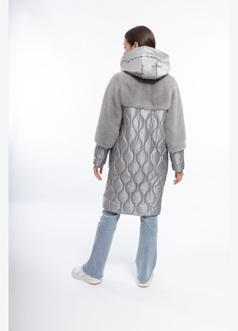 Светло-серое зимнее Пальто Светло-серый Зима Повседневный Alberto Bini