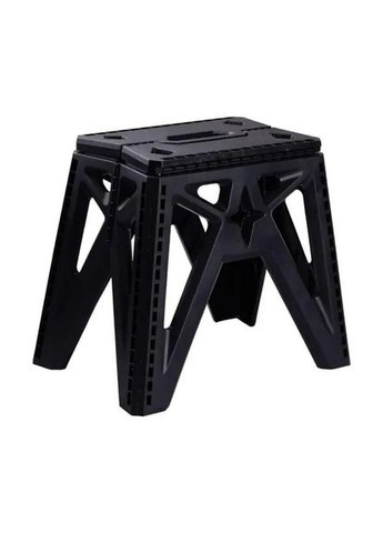 Табурет для кемпинга складной 38×28×33 см. пластиковый туристический стул и отдыха на природе Черный Good Idea (342392430)